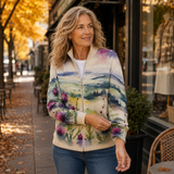 Fosca - Fiore di Cardo Scozzese - Cardigan con zip