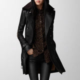 Trench da donna doppiopetto con collo a revers