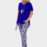 Gianna - Completo elegante con top aderente e pantaloni ampi