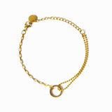 Bracciale tennis dorato in confezione regalo