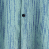 Camicia da uomo traspirante a righe blu con tasca