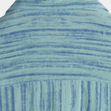 Camicia da uomo traspirante a righe blu con tasca