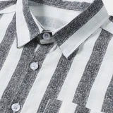 Camicia da uomo in cotone a righe leggera e fresca