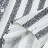 Camicia da uomo in cotone a righe leggera e fresca