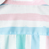 Camicia estiva da uomo a righe blu e rosa