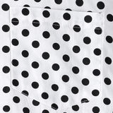 Camicia estiva da uomo in cotone a pois bianchi con taschino