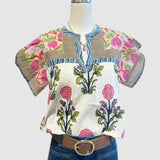 Maddalena - Blusa ricamata in stile boho