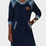 Irene - Abito in denim con cappuccio