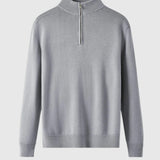 Alberto - Maglione Capri con zip in lana merino