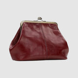 Leontina - Borsa in pelle con chiusura retrò