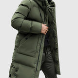 Giovanni - Cappotto lungo trapuntato con cappuccio