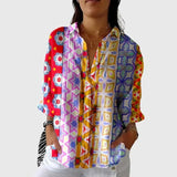 Blusa leggera e colorata con stampe