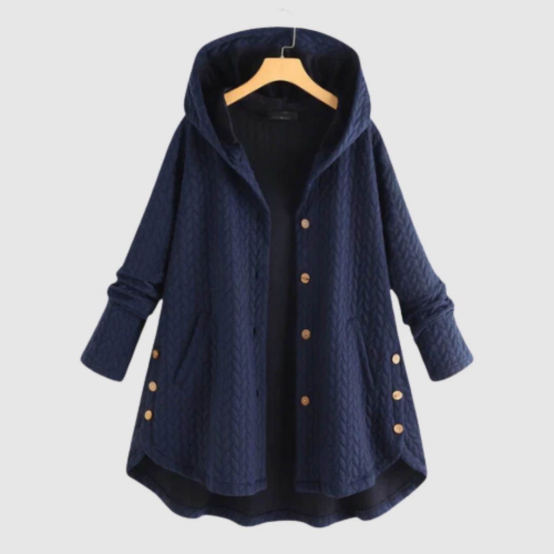 Susanna - Cappotto trapuntato con cappuccio e bottoni