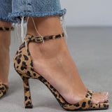 Giulia™ - Sandali con tacco alto leopardati