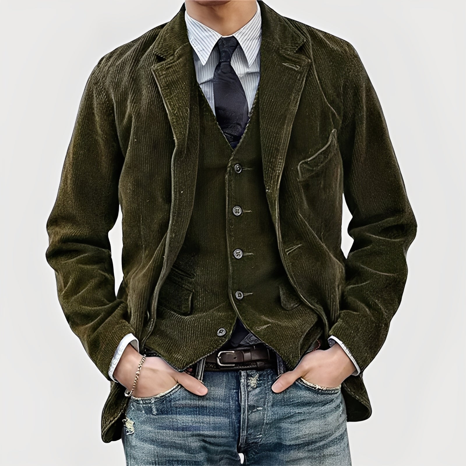 Vittorio - Cappotto elegante con gilet