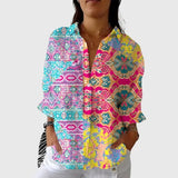 Blusa leggera e colorata con stampe