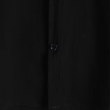 Camicia casual da uomo nera a maniche corte