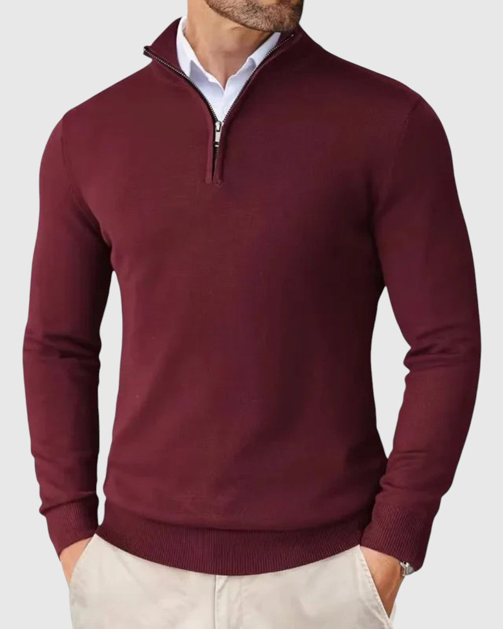 Claudio - Camicia con zip Romeo