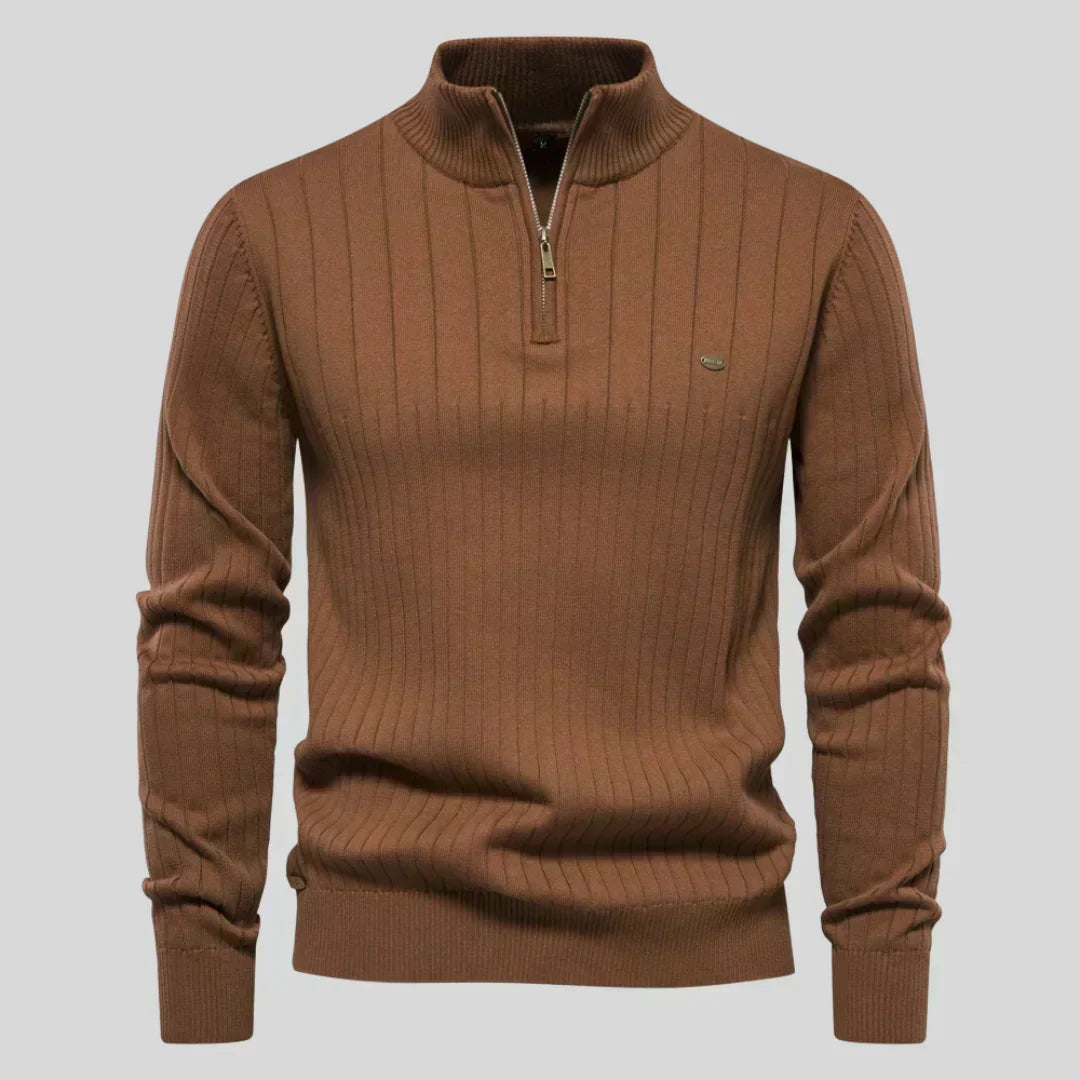 Silvio - Maglione con zip al collo