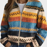 Romina - Cardigan multicolore a zig-zag