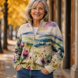 Fosca - Fiore di Cardo Scozzese - Cardigan con zip