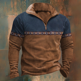 Maglione a lupetto con mezza zip