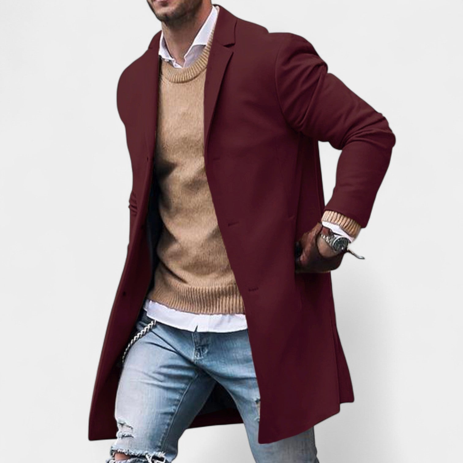 Daniele - Cappotto elegante da uomo con revers