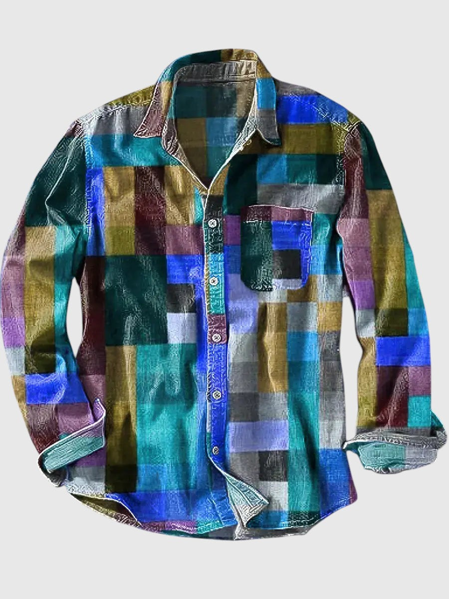Gioele - Camicia stampata a maniche lunghe