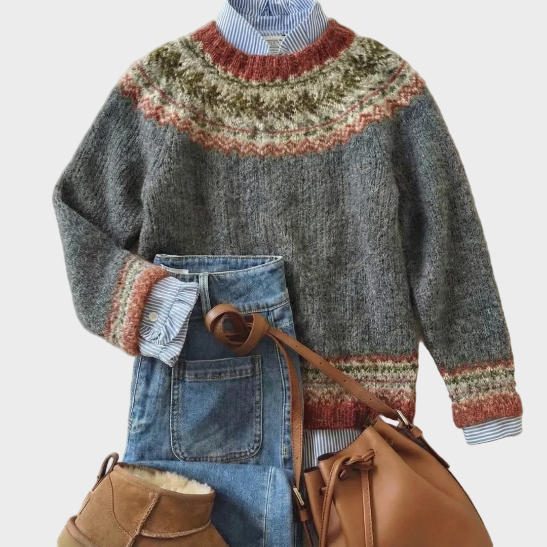 Eleonora - Maglione intrecciato Heritage Nordic