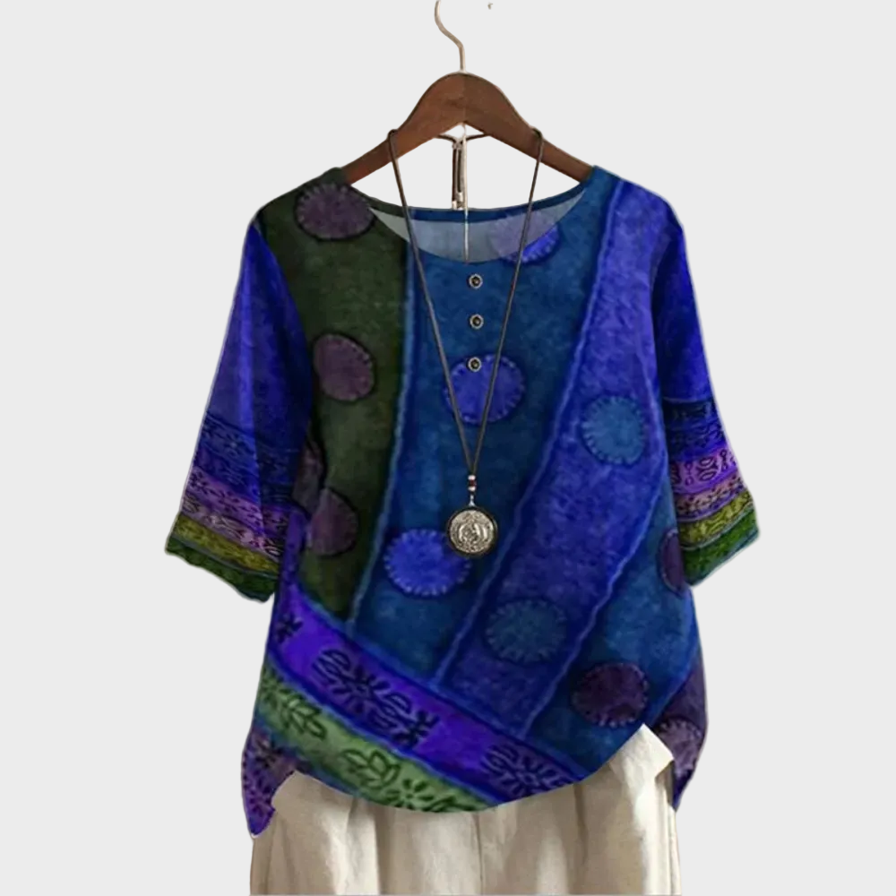 Valeria - Top boho colorato