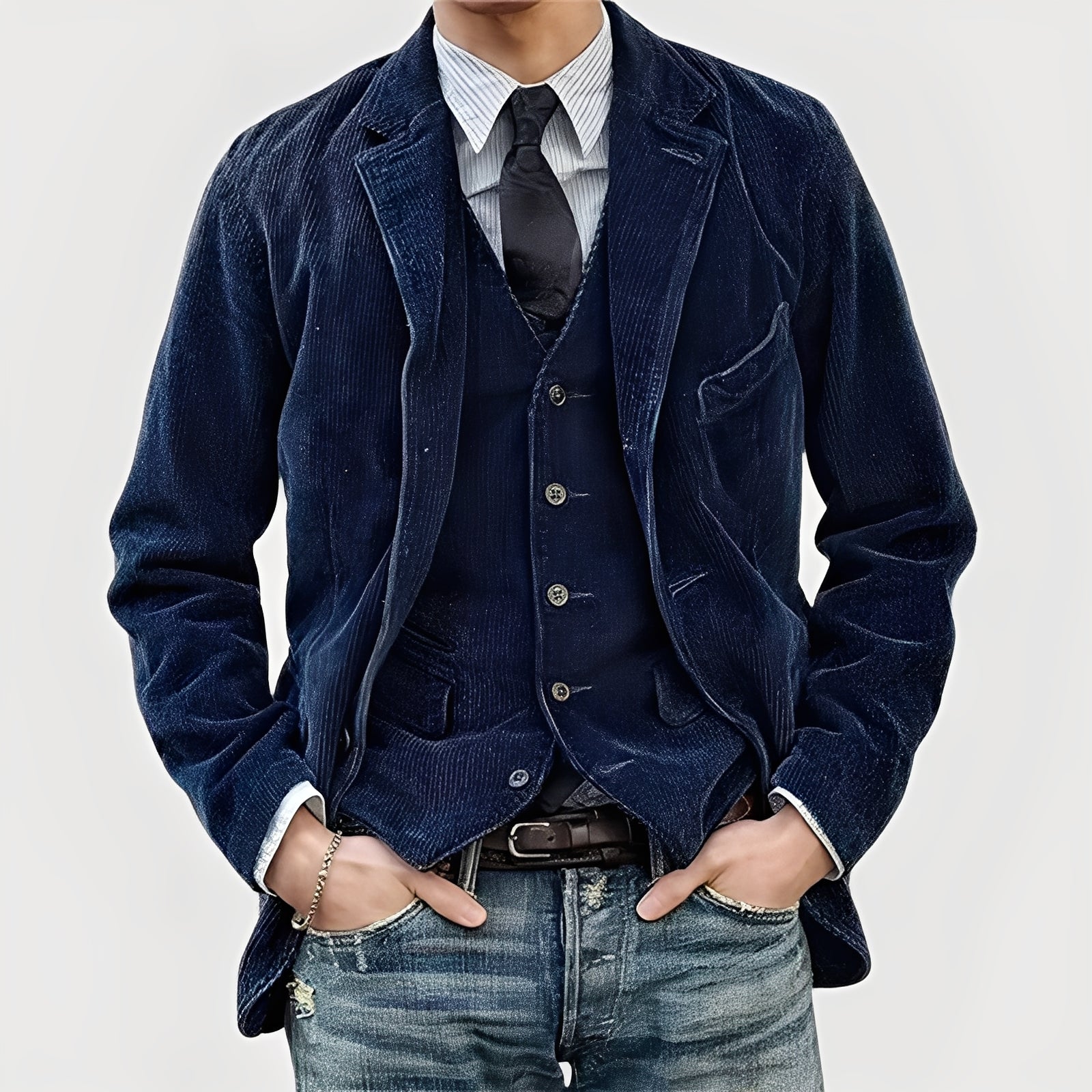 Vittorio - Cappotto elegante con gilet
