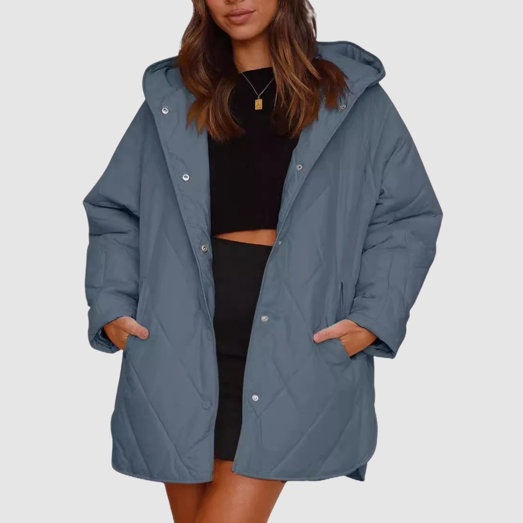 Cristina - Cappotto invernale oversize con cappuccio
