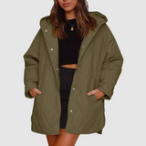 Cristina - Cappotto invernale oversize con cappuccio