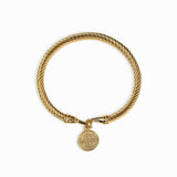 Bracciale dorato con motivo a moneta