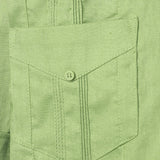 Camicia guayabera da uomo in lino a maniche corte