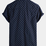 Camicia da uomo a maniche corte stampata