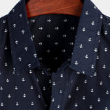 Camicia da uomo a maniche corte stampata