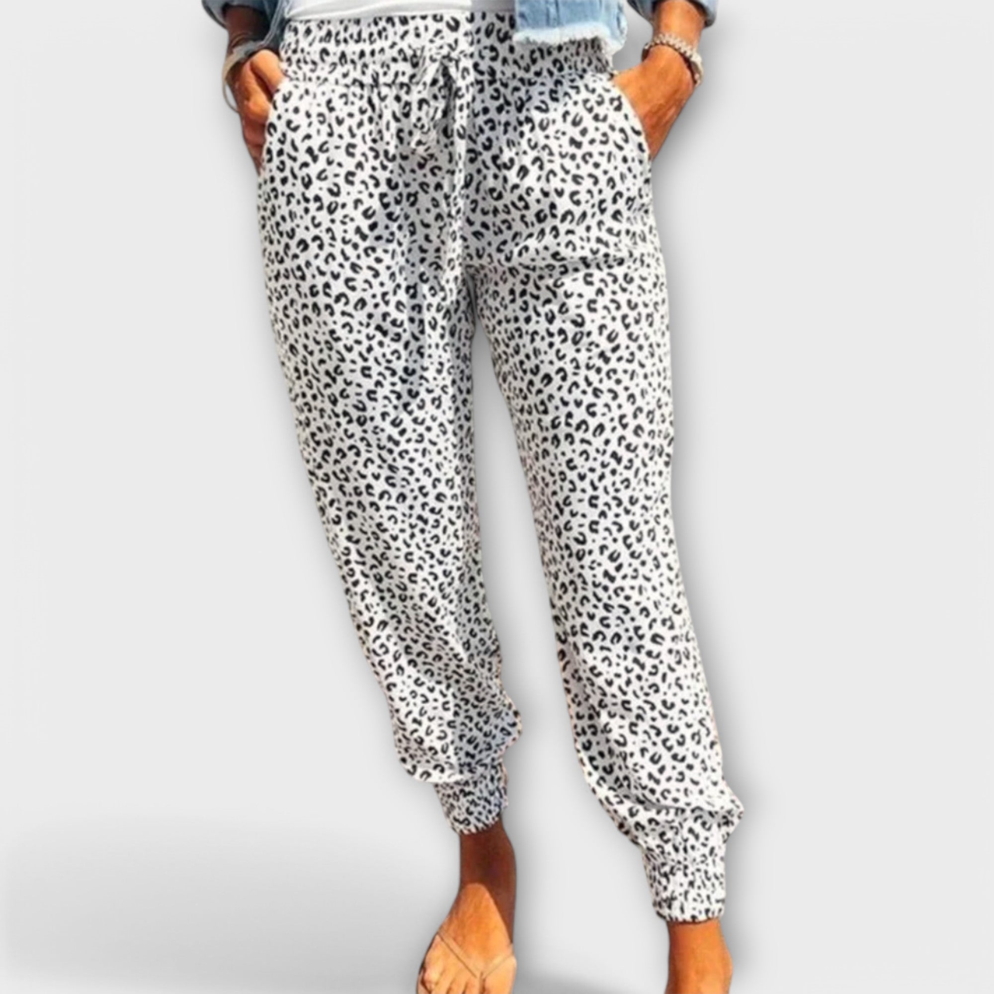 Felicita - Pantaloni leopardati a gamba larga