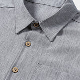 Camicia sportiva da uomo grigia a maniche corte