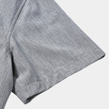 Camicia sportiva da uomo grigia a maniche corte