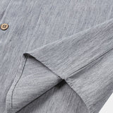 Camicia sportiva da uomo grigia a maniche corte