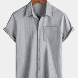 Camicia sportiva da uomo grigia a maniche corte