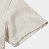 Camicia sportiva da uomo beige a maniche corte