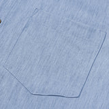Camicia sportiva da uomo blu a maniche corte