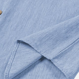 Camicia sportiva da uomo blu a maniche corte