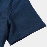 Camicia henley casual da uomo a maniche corte in tinta unita