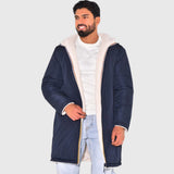 Leon - Felpa in pile da uomo con cappuccio e zip