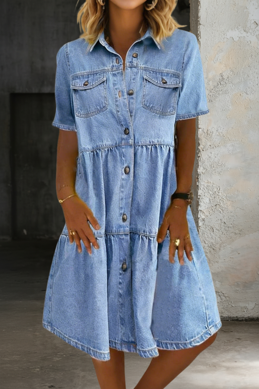 Sabina - Abito elegante casual in denim