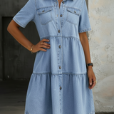 Sabina - Abito elegante casual in denim