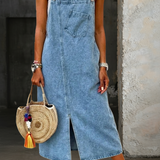 Stefania - Abito casual in denim con spalline
